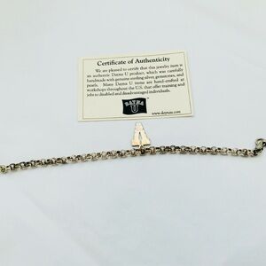 STERLING SILVER VINTAGE VANDERBILT UNIVERSITY CHARM BRACELET MADE IN ITALY NIB